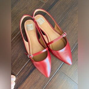 NWOT Dolce Vita Women's Red Slingback Flats